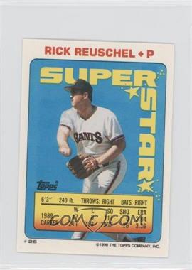 1990 Topps Super Star Sticker Back Cards - [Base] #26.173 - Rick Reuschel (Chili Davis 173, Rickey Henderson 181)