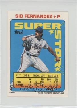 1990 Topps Super Star Sticker Back Cards - [Base] #28.112 - Sid Fernandez (Ricky Jordan 112)