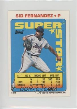 1990 Topps Super Star Sticker Back Cards - [Base] #28.112 - Sid Fernandez (Ricky Jordan 112)