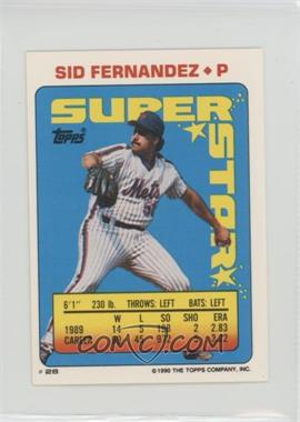 1990 Topps Super Star Sticker Back Cards - [Base] #28.112 - Sid Fernandez (Ricky Jordan 112)