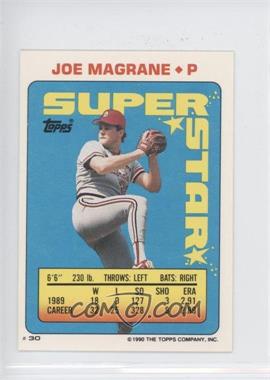 1990 Topps Super Star Sticker Back Cards - [Base] #30.144 - Joe Magrane (John Franco 144, Randy Milligan 233)