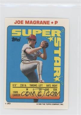1990 Topps Super Star Sticker Back Cards - [Base] #30.86 - Joe Magrane (Steve Bedrosian 86, Carney Lansford 183)