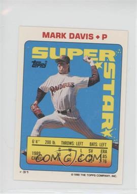 1990 Topps Super Star Sticker Back Cards - [Base] #31.160 - Mark Davis (Cal Ripken Jr. 160)