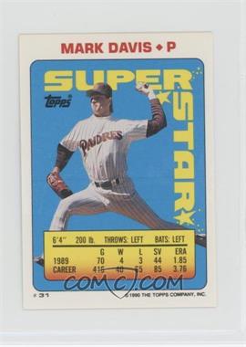 1990 Topps Super Star Sticker Back Cards - [Base] #31.160 - Mark Davis (Cal Ripken Jr. 160)