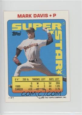 1990 Topps Super Star Sticker Back Cards - [Base] #31.160 - Mark Davis (Cal Ripken Jr. 160)