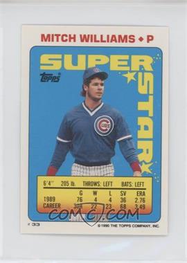 1990 Topps Super Star Sticker Back Cards - [Base] #33.160 - Mitch Williams (Cal Ripken Jr. 160)