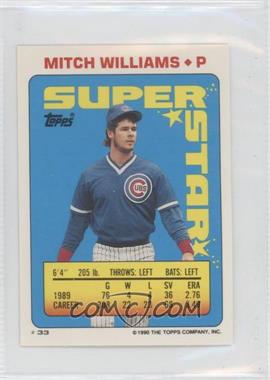 1990 Topps Super Star Sticker Back Cards - [Base] #33.160 - Mitch Williams (Cal Ripken Jr. 160)