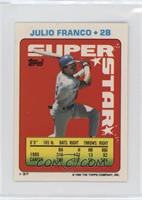 Julio Franco (Jim Deshaies 21; Mark Gubicza 272) [EX to NM]