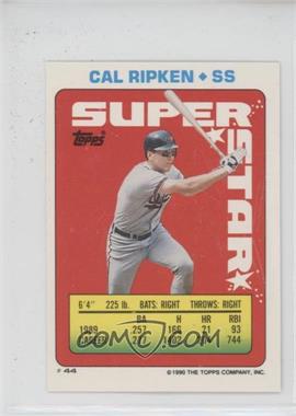 1990 Topps Super Star Sticker Back Cards - [Base] #44.162 - Cal Ripken Jr. (Mark McGwire 162) [EX to NM]
