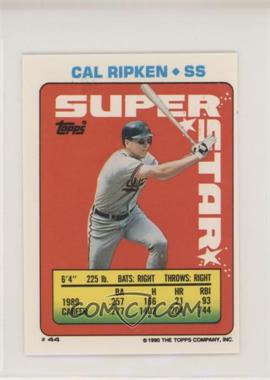 1990 Topps Super Star Sticker Back Cards - [Base] #44.288 - Cal Ripken Jr. (Gary Gaetti 288)