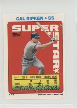 1990 Topps Super Star Sticker Back Cards - [Base] #44.288 - Cal Ripken Jr. (Gary Gaetti 288)