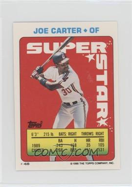 1990 Topps Super Star Sticker Back Cards - [Base] #48.157 - Joe Carter (Kirby Puckett 157)