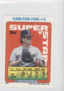 1990 Topps Super Star Sticker Back Cards - [Base] #55.130 - Carlton Fisk (Doug Drabek 130; Pete O'Brien 218)