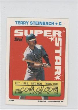 1990 Topps Super Star Sticker Back Cards - [Base] #56.128 - Terry Steinbach (Bill Landrum 128; Jack Morris 276)