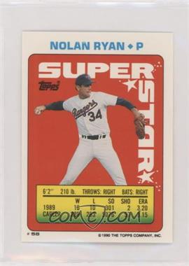 1990 Topps Super Star Sticker Back Cards - [Base] #58.95 - Nolan Ryan (Frank Viola 95; Scott Bradley 229)