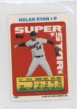 1990 Topps Super Star Sticker Back Cards - [Base] #58.95 - Nolan Ryan (Frank Viola 95; Scott Bradley 229)