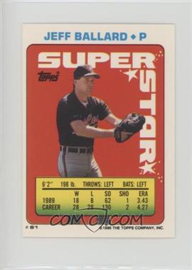 1990 Topps Super Star Sticker Back Cards - [Base] #61.165 - Jeff Ballard (Bert Blyleven 165)