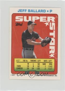 1990 Topps Super Star Sticker Back Cards - [Base] #61.165 - Jeff Ballard (Bert Blyleven 165)