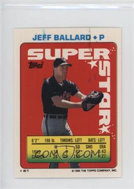 1990 Topps Super Star Sticker Back Cards - [Base] #61.65 - Jeff Ballard (Jay Howell 65; Fred Lynn 279)