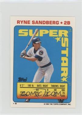 1990 Topps Super Star Sticker Back Cards - [Base] #6.209 - Ryne Sandberg (Joe Carter 209)