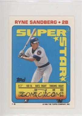 1990 Topps Super Star Sticker Back Cards - [Base] #6.209 - Ryne Sandberg (Joe Carter 209)