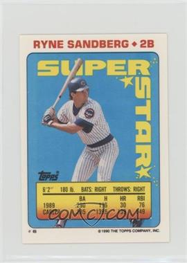 1990 Topps Super Star Sticker Back Cards - [Base] #6.41 - Ryne Sandberg (Joe Magrane 41)