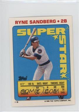 1990 Topps Super Star Sticker Back Cards - [Base] #6.41 - Ryne Sandberg (Joe Magrane 41)