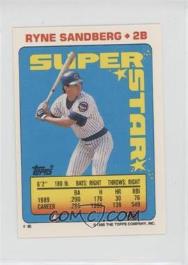 1990 Topps Super Star Sticker Back Cards - [Base] #6.41 - Ryne Sandberg (Joe Magrane 41)