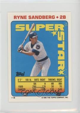 1990 Topps Super Star Sticker Back Cards - [Base] #6.41 - Ryne Sandberg (Joe Magrane 41)