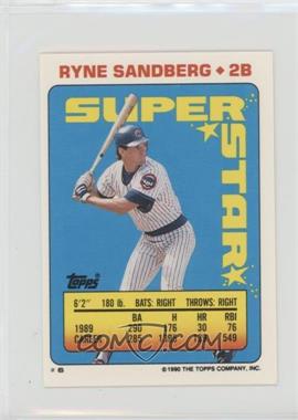 1990 Topps Super Star Sticker Back Cards - [Base] #6.41 - Ryne Sandberg (Joe Magrane 41)