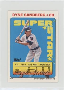 1990 Topps Super Star Sticker Back Cards - [Base] #6.41 - Ryne Sandberg (Joe Magrane 41)