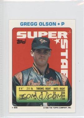 1990 Topps Super Star Sticker Back Cards - [Base] #65.98 - Gregg Olson (Ron Darling 98; Jeff Reardson 298)