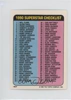 Checklist - Cards 1-67 (Shawon Dunston 53; Tony Fernandez 194)