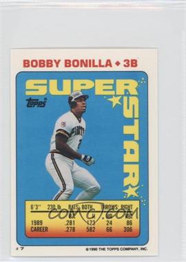 1990 Topps Super Star Sticker Back Cards - [Base] #7.209 - Bobby Bonilla (Joe Carter 209)