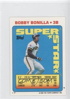 1990 Topps Super Star Sticker Back Cards - [Base] #7.209 - Bobby Bonilla (Joe Carter 209)