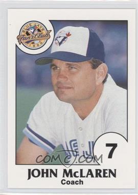 1990 Toronto Blue Jays Fire Safety Base 7 John Mclaren