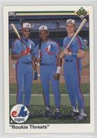 Delino DeShields, Marquis Grissom, Larry Walker [EX to NM]