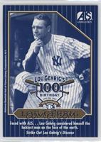 Lou Gehrig 100th Birthday Blue Border (ALS Association Bay Area Chapter)