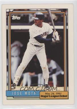 1991-92 Topps Major League Debut 1991 - Box Set [Base] #129 - Jose Mota