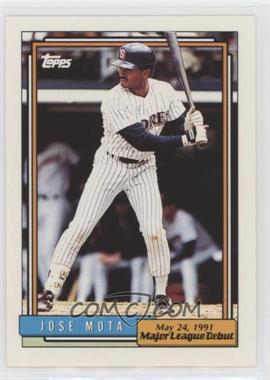 1991-92 Topps Major League Debut 1991 - Box Set [Base] #129 - Jose Mota