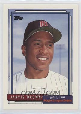 1991-92 Topps Major League Debut 1991 - Box Set [Base] #24 - Jarvis Brown