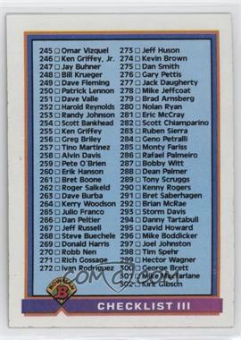 1991 Bowman - [Base] #701 - Checklist