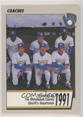 1991 Delicious Brand Milwaukee Brewers Police - [Base] - Milwaukee County Sheriff #_COAC - Coaches