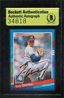 Tom Glavine (3 White Stripes on Right Border) [BAS Authentic]