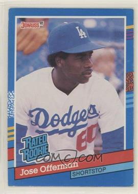 1991 Donruss - [Base] #33.1 - Rated Rookie - Jose Offerman (Yellow Pattern on Top Right) [Good to VG‑EX]