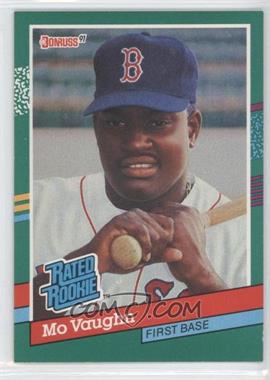 1991 Donruss - [Base] #430.1 - Mo Vaughn (Blue Design on Right Border)