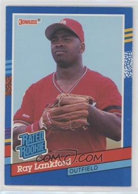 1991 Donruss - [Base] #43.1 - Rated Rookie - Ray Lankford (3 Yellow Stripes Top Right Border) [EX to NM]