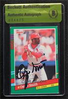 Ozzie Smith (Yellow Stripe at Bottom Right Border) [BAS Authentic]