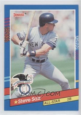 1991 Donruss - [Base] #48.1 - All-Stars - Steve Sax (Yellow Stripe Right Border)