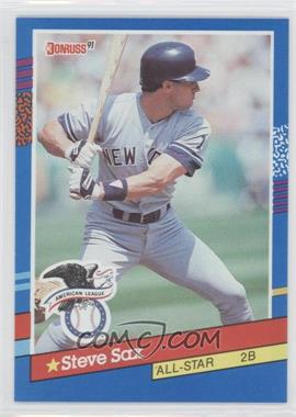 1991 Donruss - [Base] #48.1 - All-Stars - Steve Sax (Yellow Stripe Right Border)